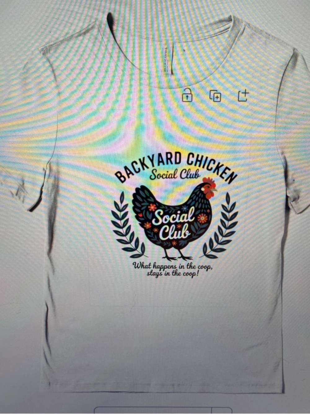 Gildan White Backyard Chicken Social Club Short Sleeve Tee